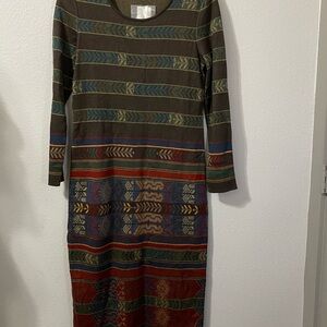 Peruvian Connection Earthy Tones Dress